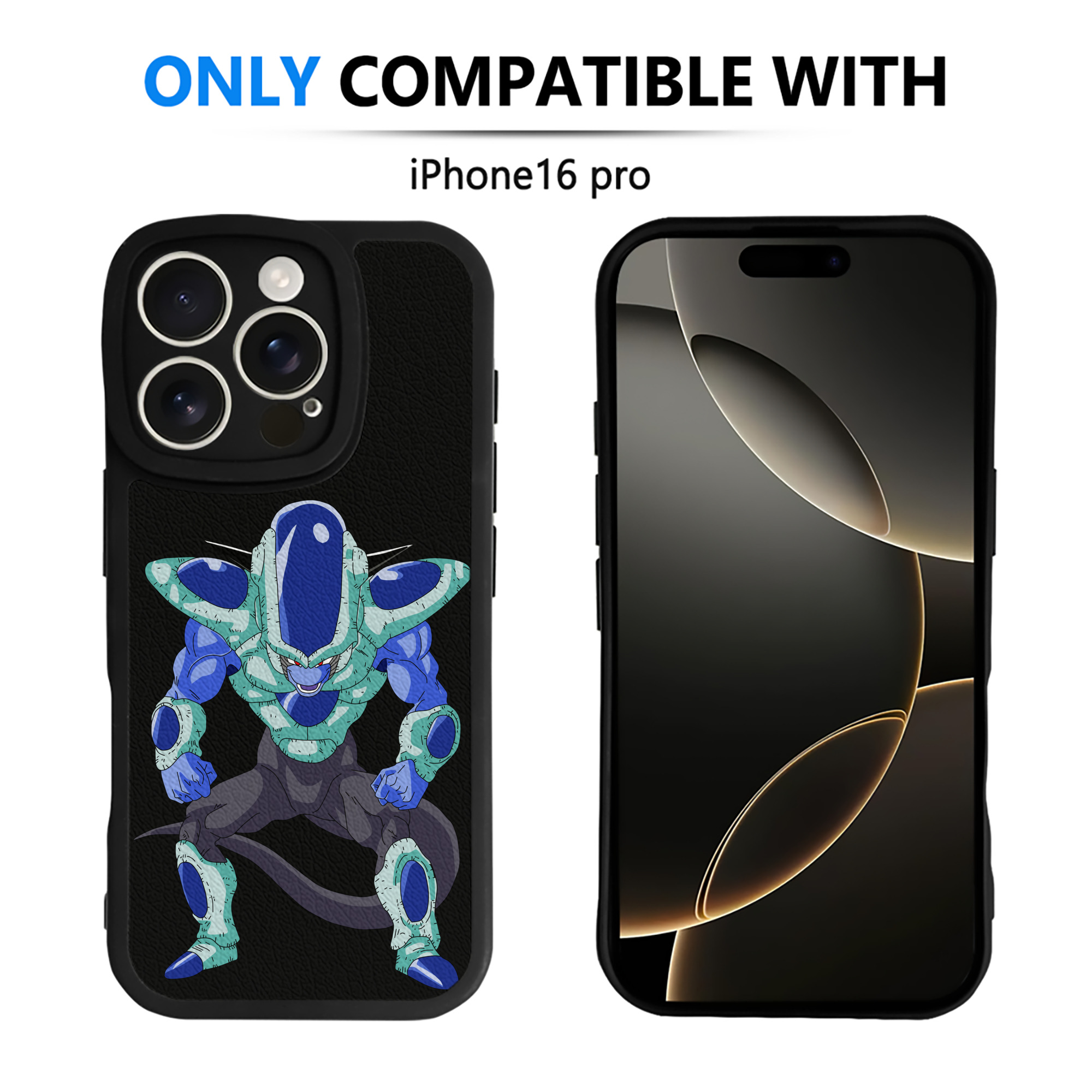 （画像用） ドラゴンボール フリーザ DRAGON BALL Frieza 【iPhone 16シリーズ対応】シリコンスマホケース（レザー調） 材質：シリコン